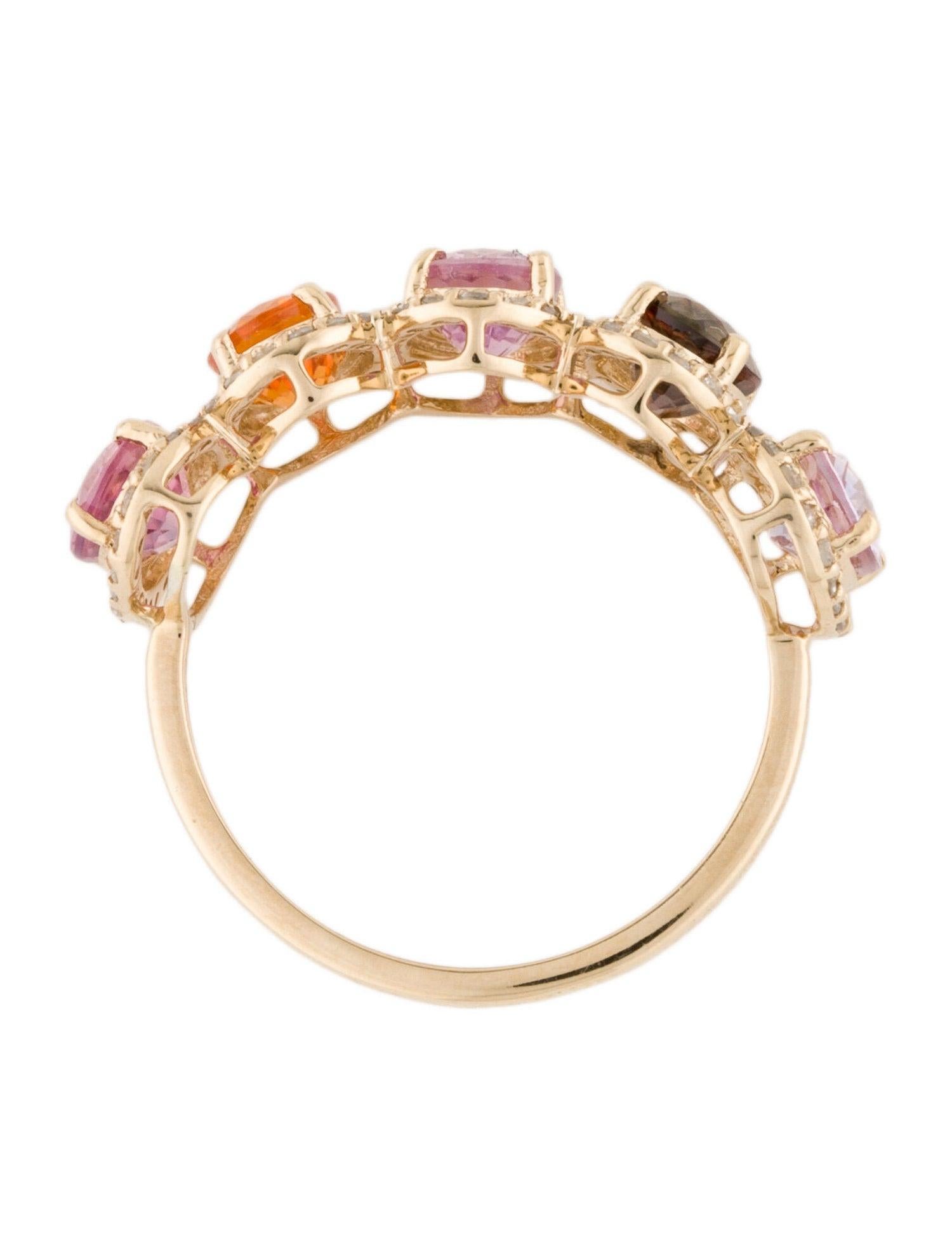 Magnifique bracelet en saphir 14 carats et diamants, 4,31 carats, taille 6,75 - Statement Jewelry Neuf - En vente à Holtsville, NY