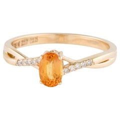 Exquisite 14K Sapphire & Diamond Cocktail Ring, Size 6.75 - Elegant & Timeless