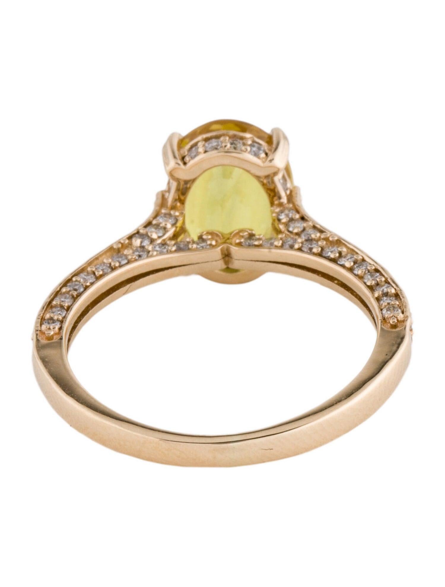 Atemberaubender 14K Saphir & Diamant-Ring - 2,19ct - Größe 6,75  Luxuriöser Schmuck (Ovalschliff) im Angebot