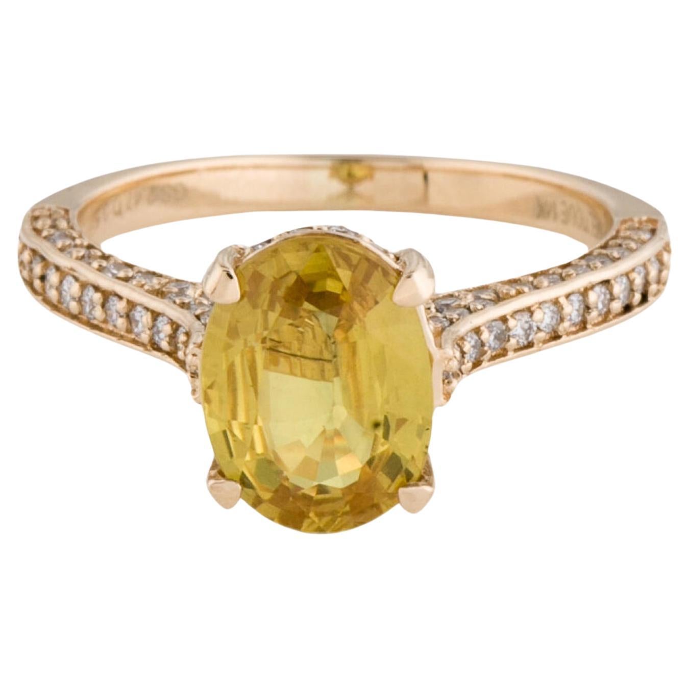 Atemberaubender 14K Saphir & Diamant-Ring - 2,19ct - Größe 6,75  Luxuriöser Schmuck im Angebot