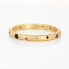 Bracciale con tormalina arcobaleno in argento con placca d'oro 24k Estate Jewelry
