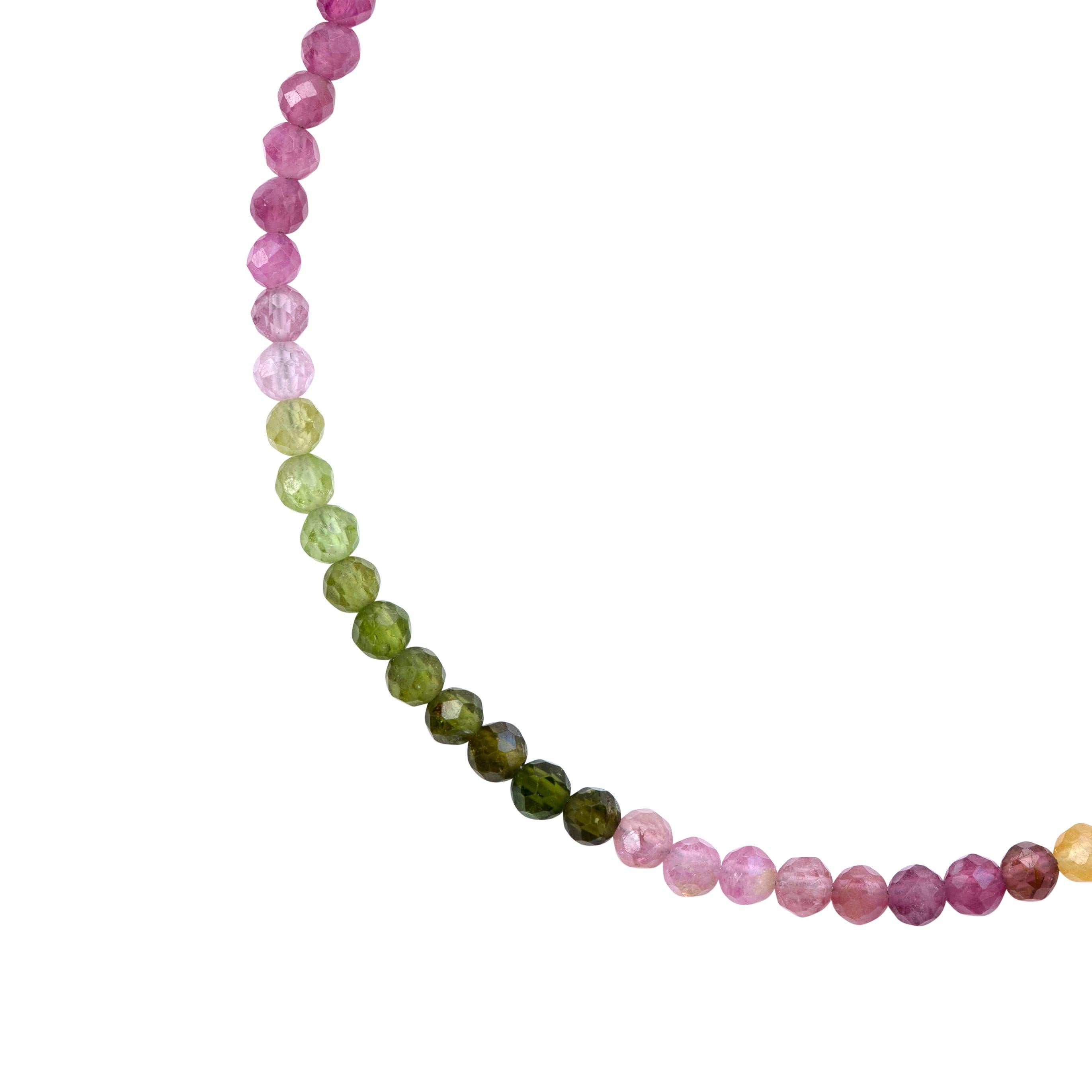 Bracciale con tormalina arcobaleno in oro 14K - by Bombyx House in vendita 2