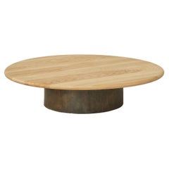 Table basse en forme de goutte d'eau, 1000, frêne / patiné