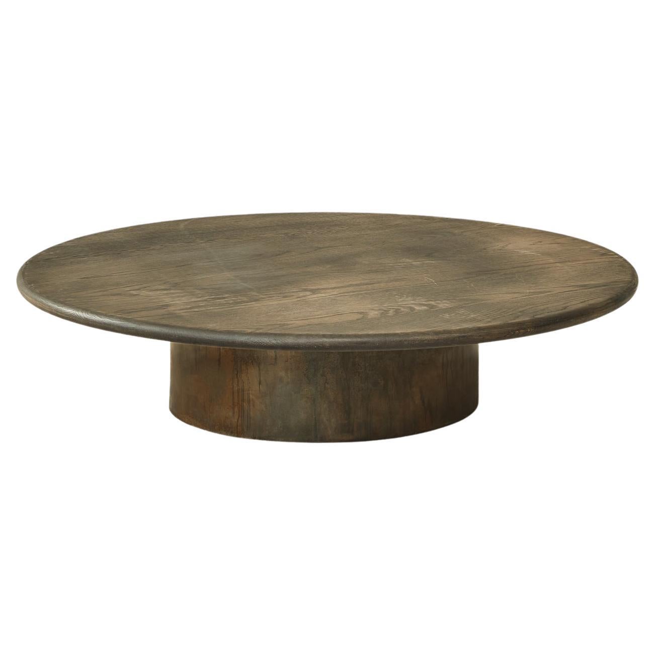 Raindrop Coffee Table, 1000, Black Oak / Patinated For Sale