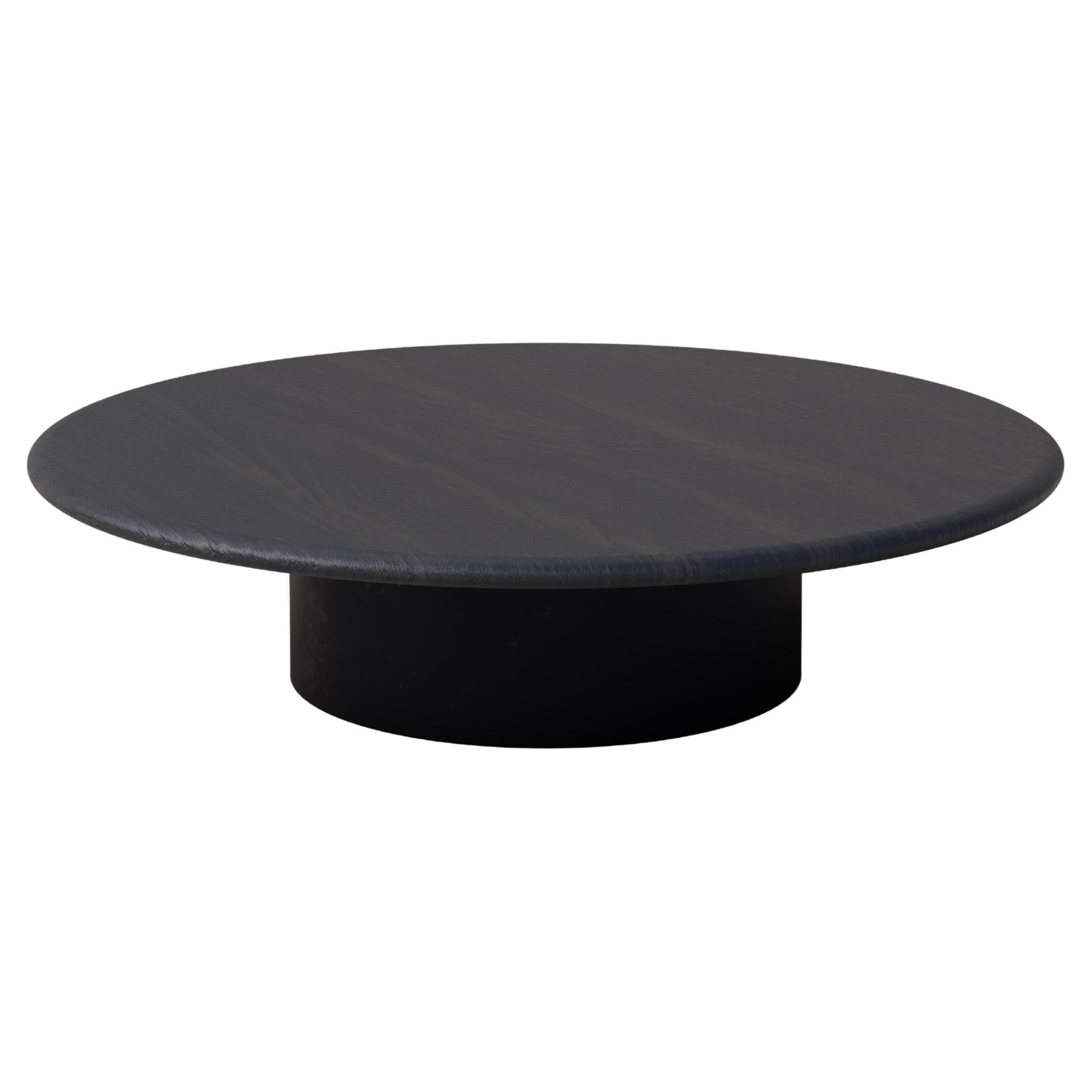 Table basse en forme de goutte d'eau, 1000, chêne noir / patiné
