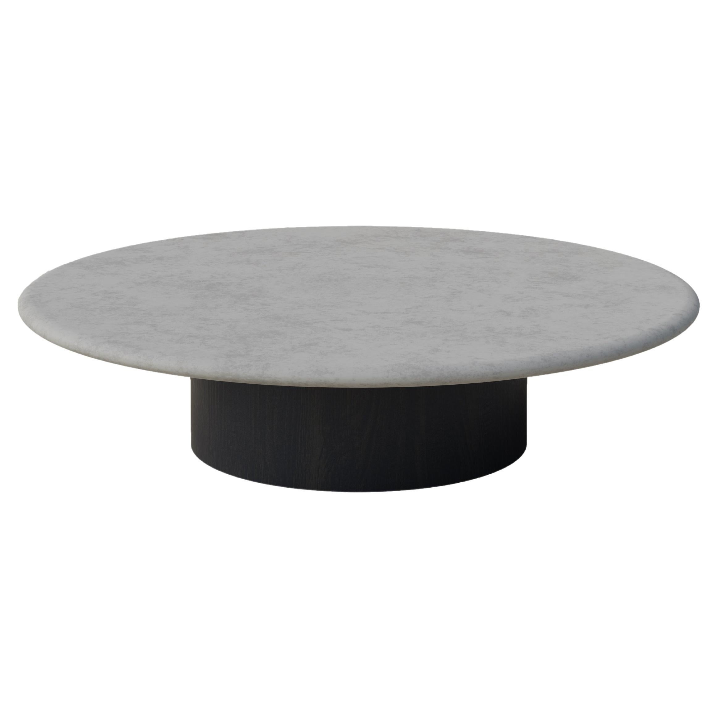 Table basse en forme de goutte d'eau, 1000, Microcrete / Chêne noir