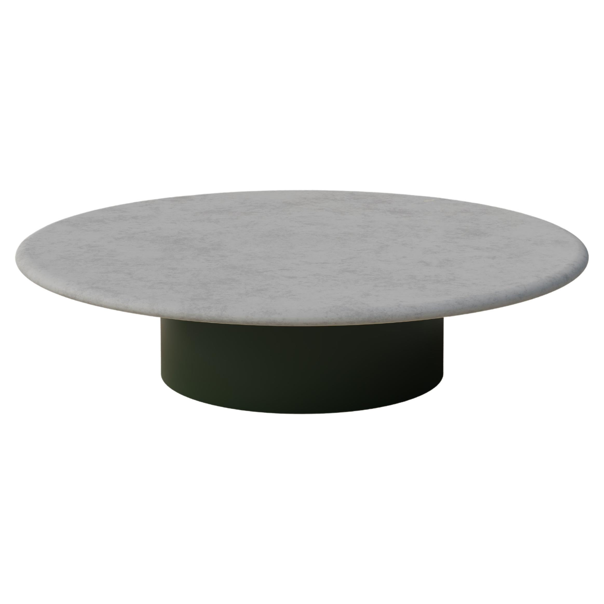 Raindrop Coffee Table, 1000, Microcrete / Moss Green For Sale