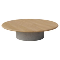 Mesa baja Raindrop, 1000, Roble / Microcemento