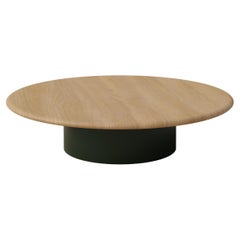 Raindrop Coffee Table, 1000, Oak / Moss Green