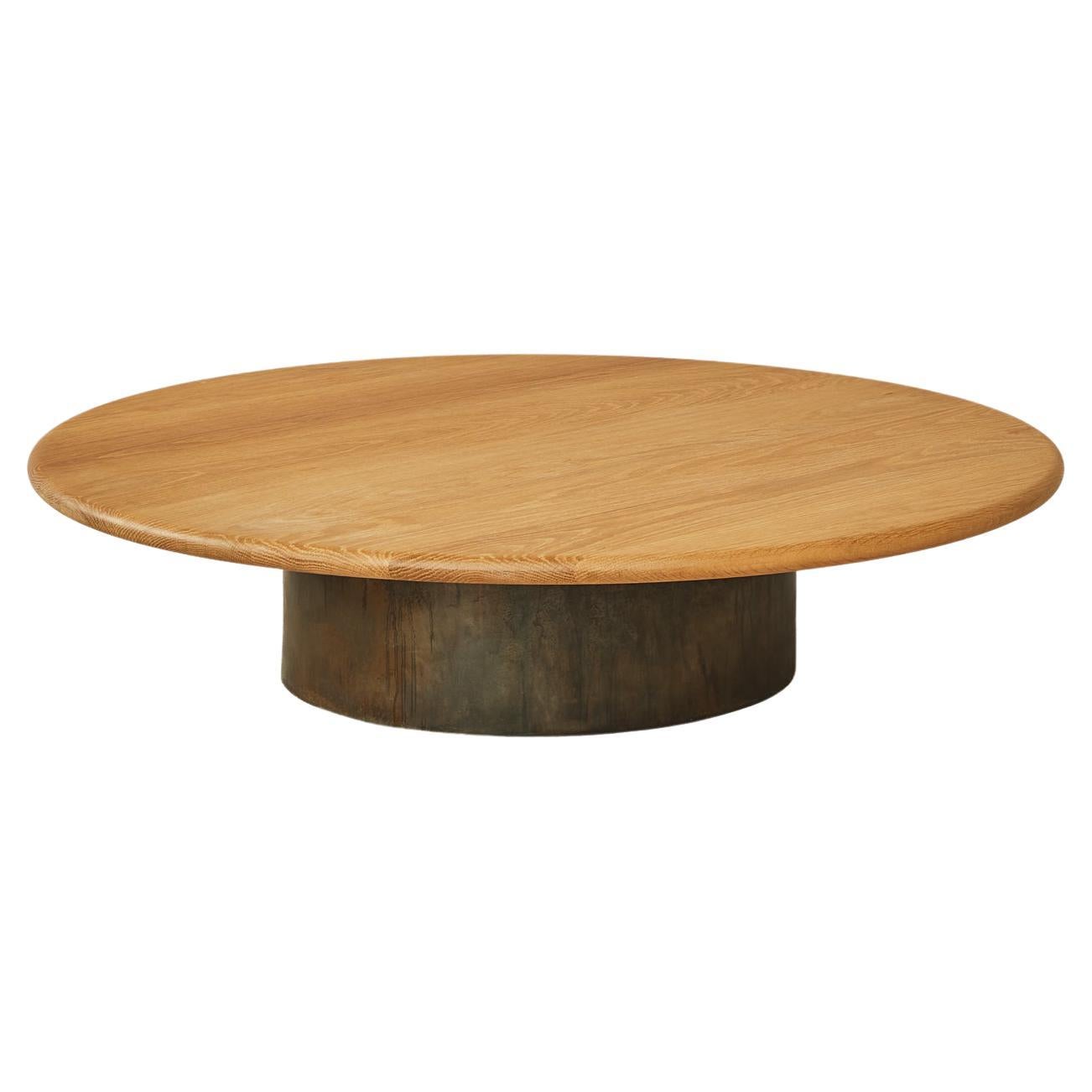 Raindrop Coffee Table, 1000, Oak / Patinated For Sale