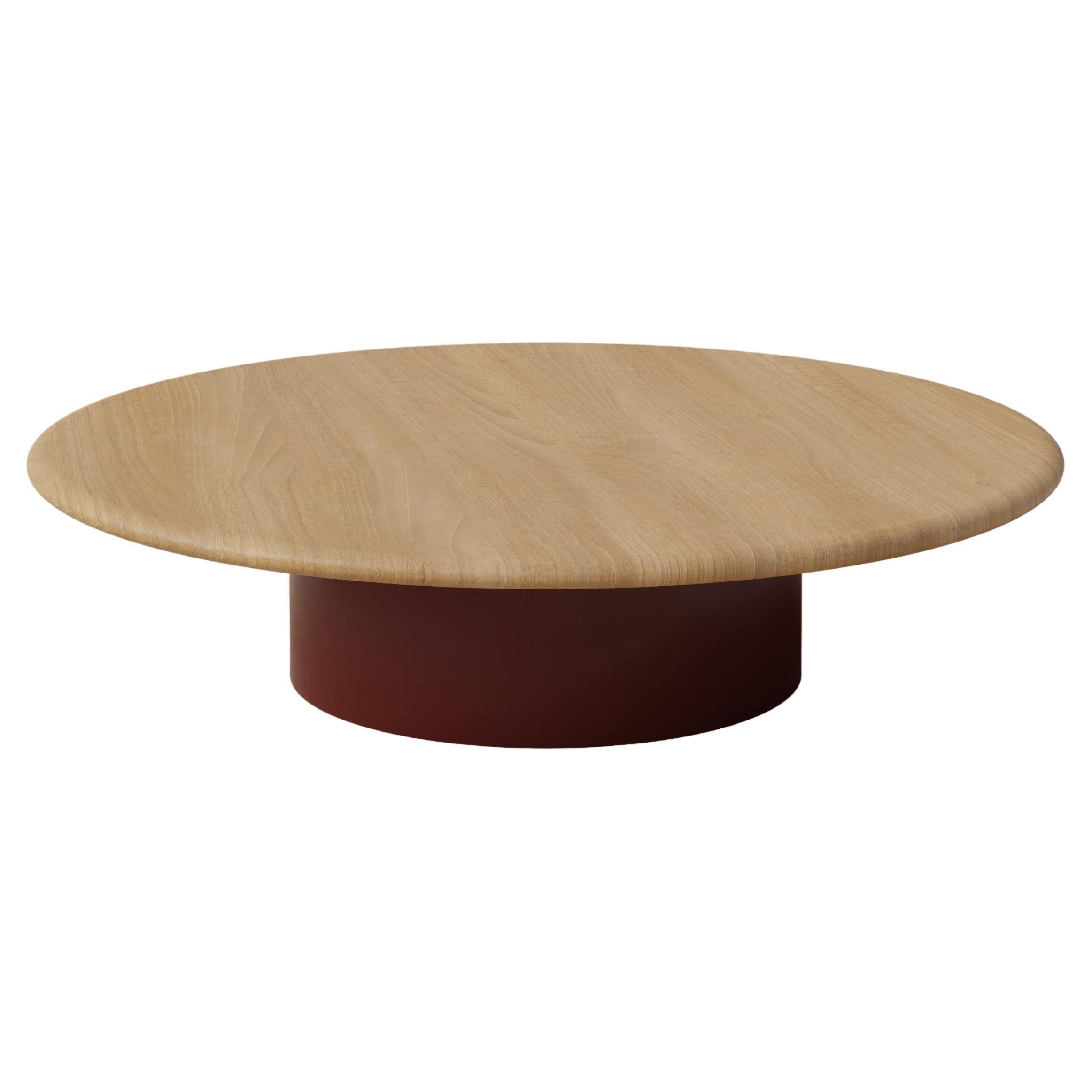 Raindrop Coffee Table, 1000, Oak / Terracotta For Sale