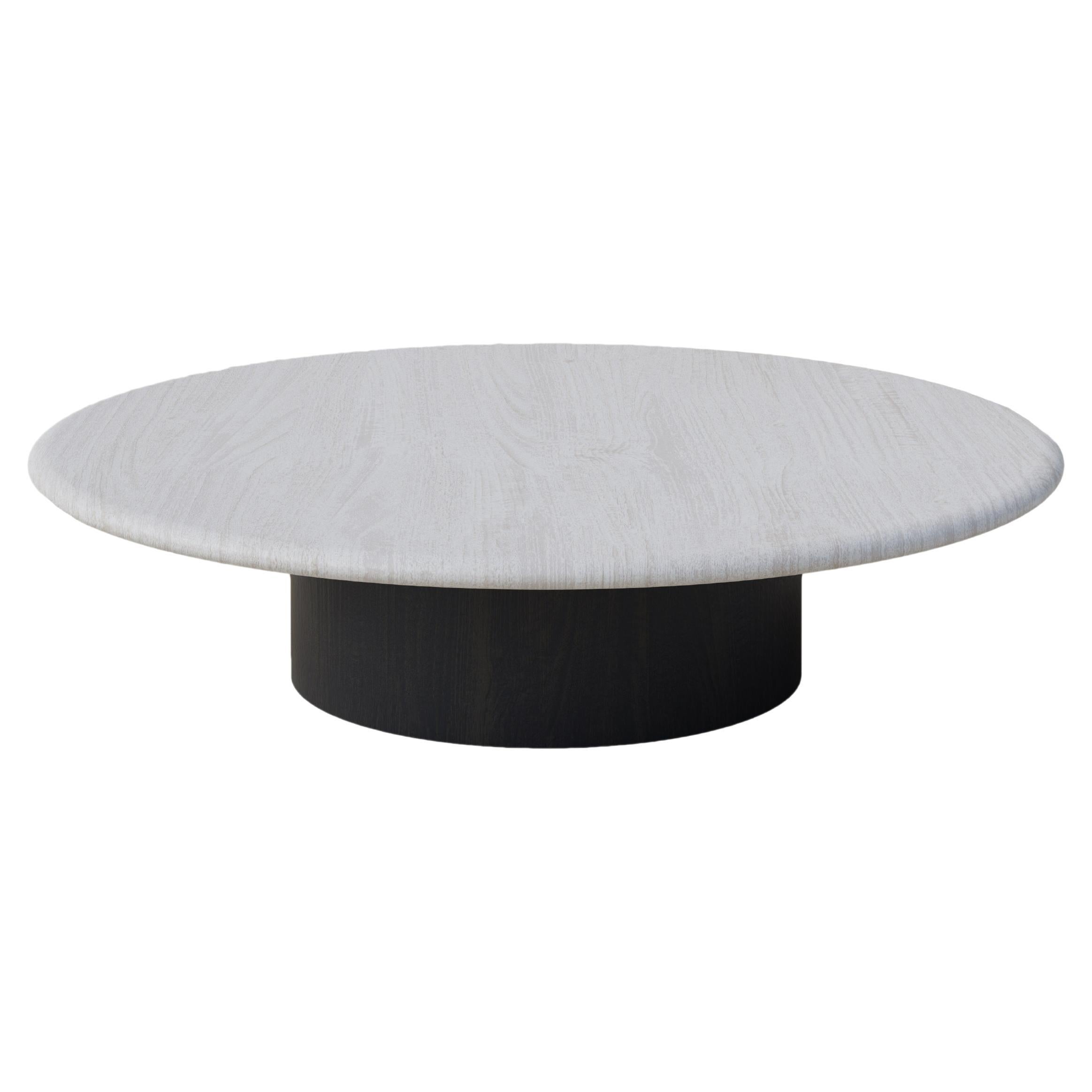 Table basse en forme de goutte d'eau, 1000, chêne blanc / chêne noir