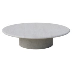 Raindrop Coffee Table, 1000, White Oak / Microcrete