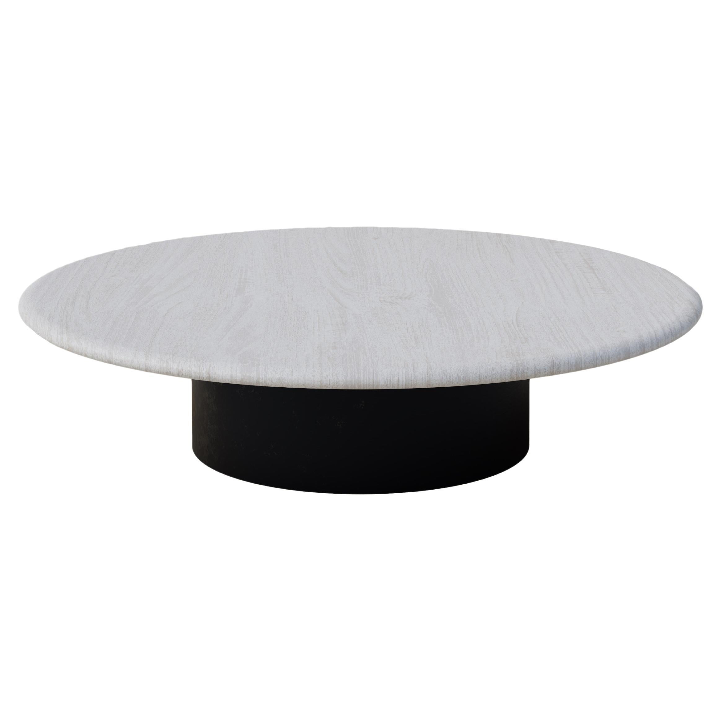 Table basse en forme de goutte d'eau, 1000 cm, chêne blanc / patiné