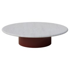 Raindrop Coffee Table, 1000, White Oak / Terracotta