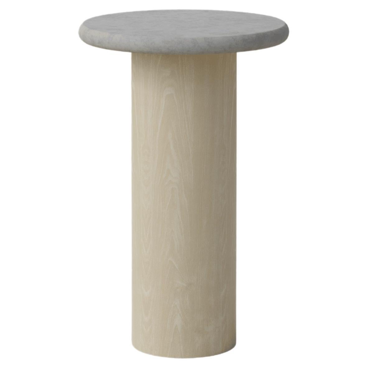 Table basse en forme de goutte d'eau, 300 cm, Microcrete / Frêne