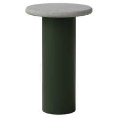 Table basse en forme de goutte d'eau, 300, microcrete/vert mousse
