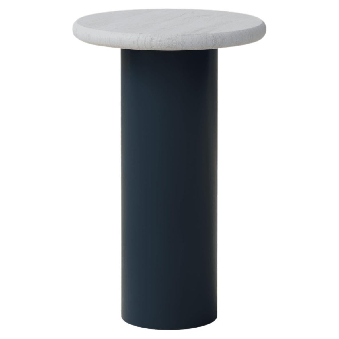 Table basse Raindrop 300, en chêne blanc/bleu nuit