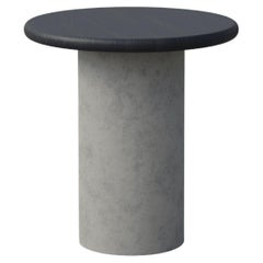 Table basse en forme de goutte d'eau, 400, chêne noir / microcrete