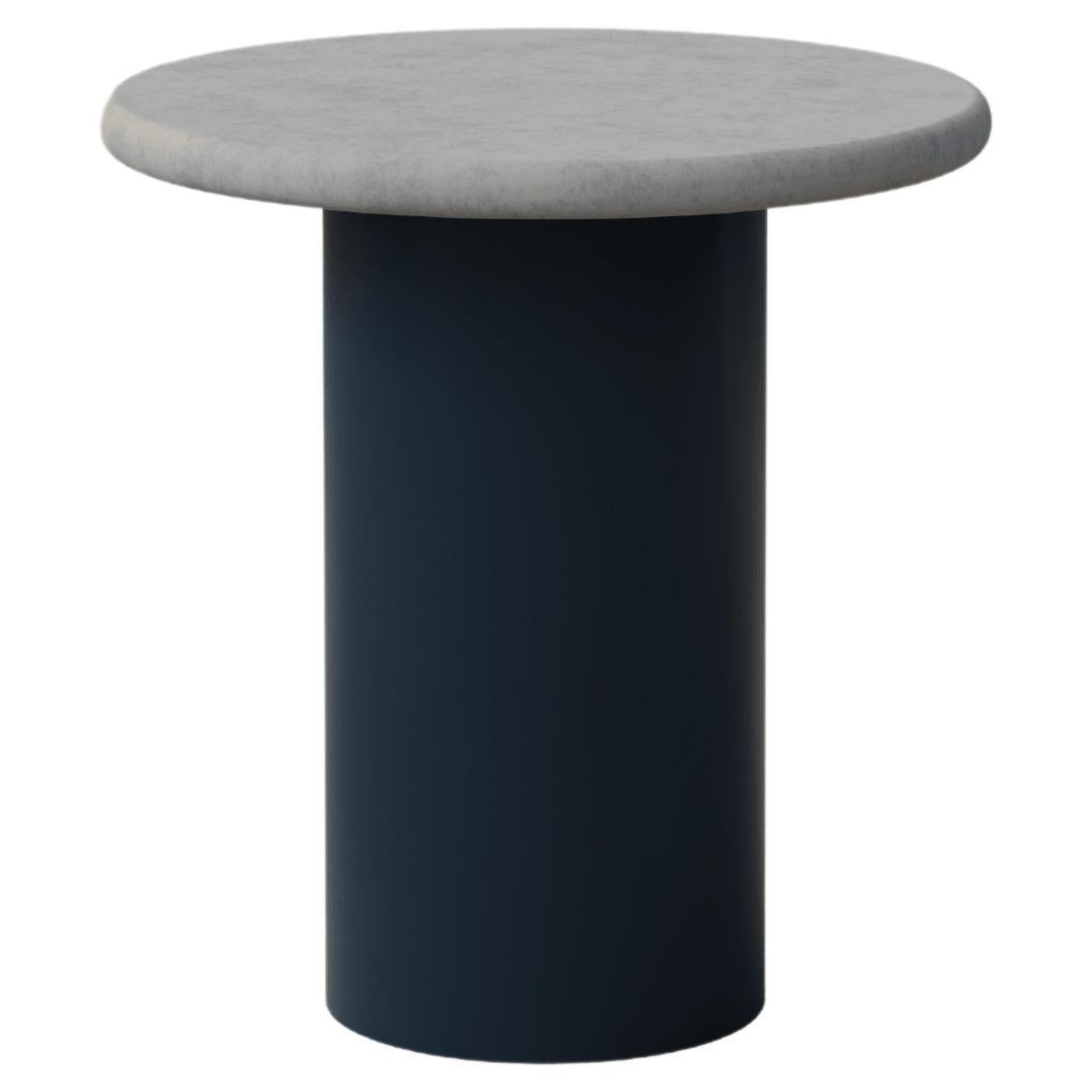Raindrop Coffee Table, 400, Microcrete / Midnight Blue For Sale