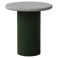 Table basse en forme de goutte d'eau, 400, microcrete/vert mousse