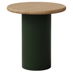 Table basse en forme de goutte d'eau, 400, chêne/vert mousse