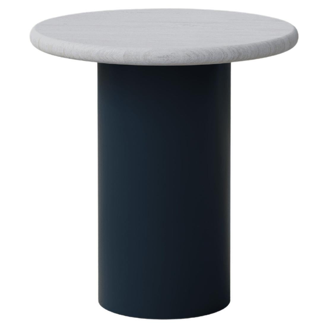 Raindrop Coffee Table, 400, White Oak / Midnight Blue
