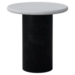 Table basse en forme de goutte d'eau, 400 cm, chêne blanc / patiné
