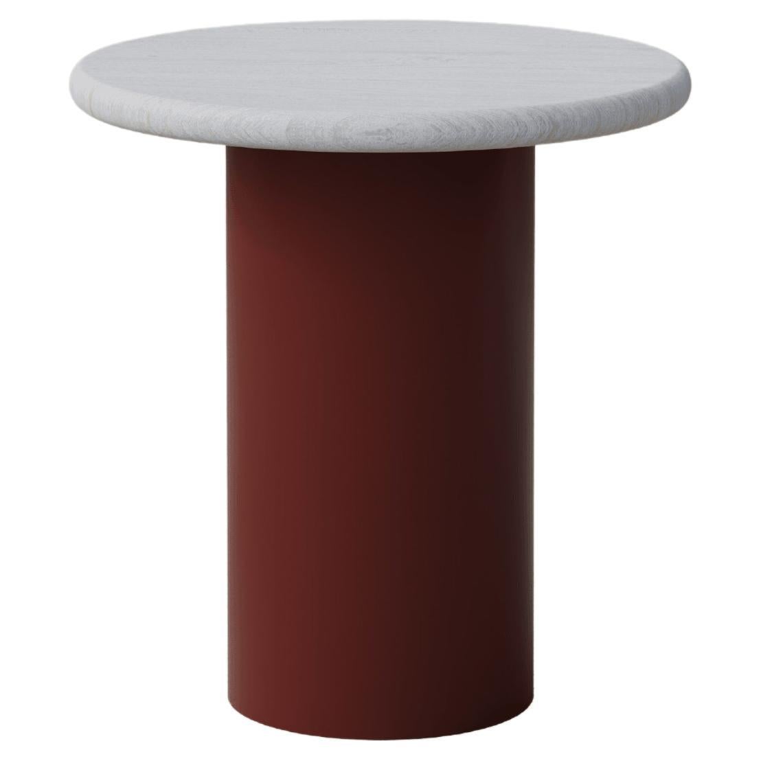 Raindrop Coffee Table, 400, White Oak / Terracotta For Sale