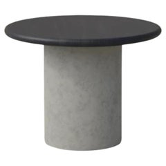 Table basse en forme de goutte d'eau, 500, chêne noir / microcrete