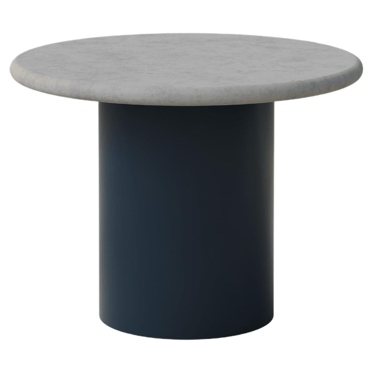 Raindrop Coffee Table, 500, Microcrete / Midnight Blue For Sale