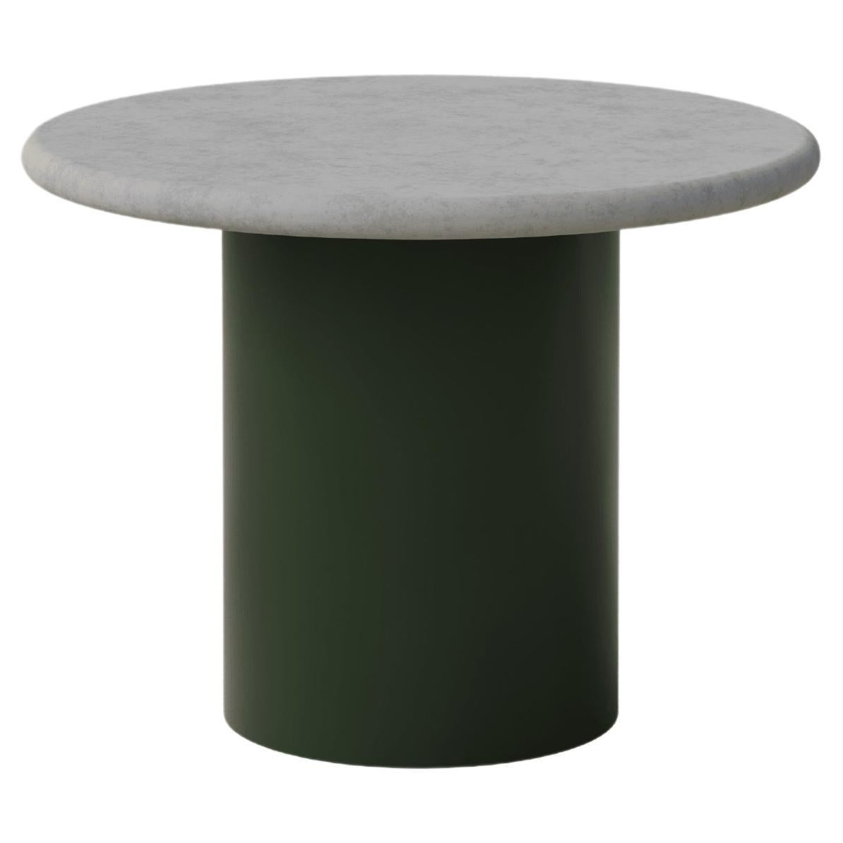 Raindrop Coffee Table, 500, Microcrete / Moss Green For Sale