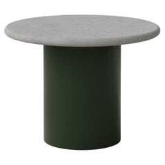 Table basse en forme de goutte d'eau, 500, microcrete/vert mousse