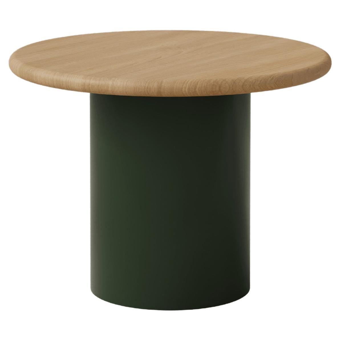 Raindrop Coffee Table, 500, Oak / Moss Green