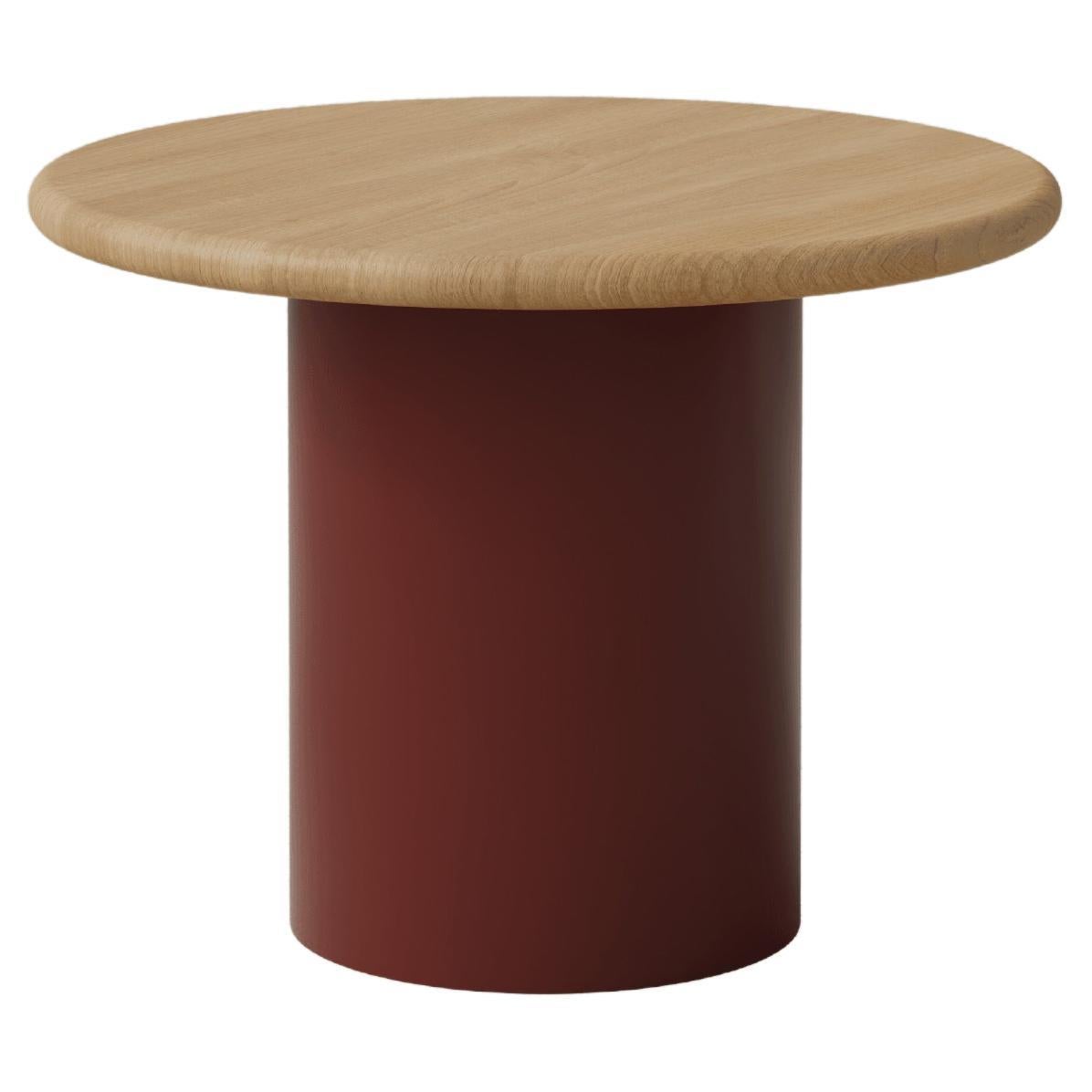 Raindrop Coffee Table, 500, Oak / Terracotta For Sale