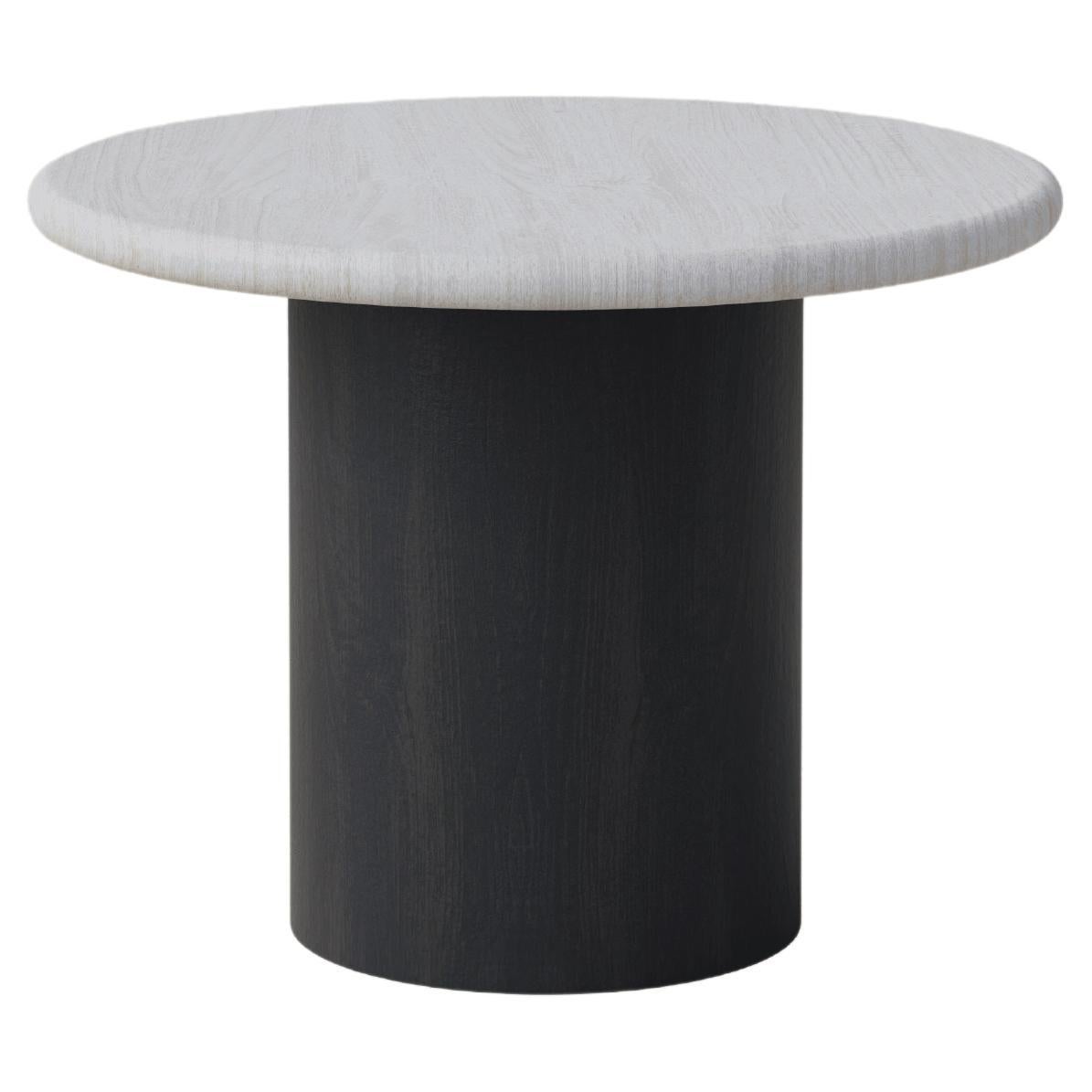 Table basse en forme de goutte d'eau, 500, chêne blanc / chêne noir