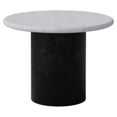 Table basse en forme de goutte d'eau, 500 cm, chêne blanc / patiné