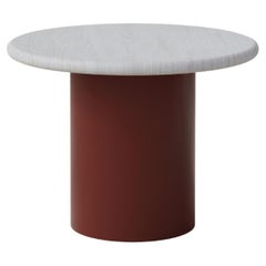 Raindrop Coffee Table, 500, White Oak / Terracotta