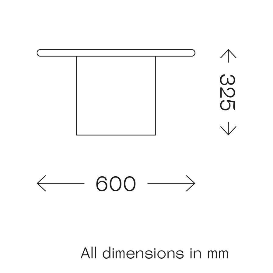 Modern Raindrop Coffee Table, 600, Ash / Black Oak For Sale