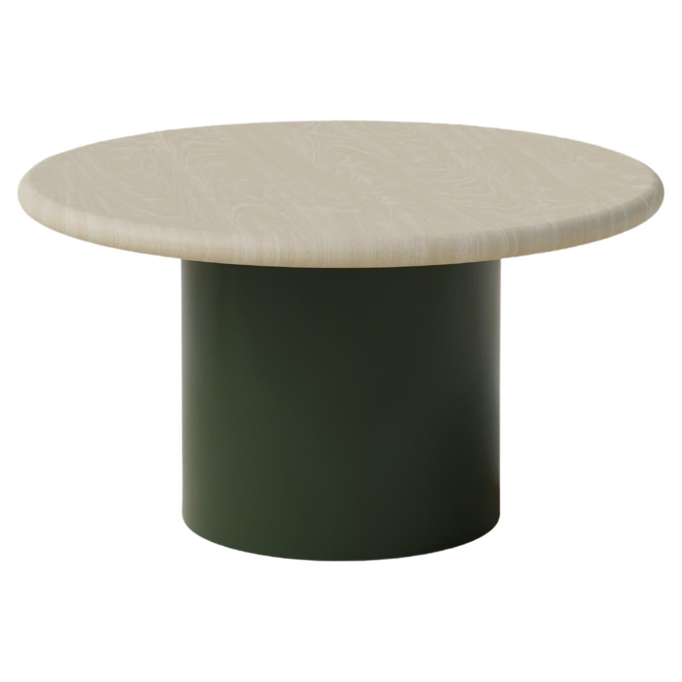 Table basse en forme de goutte d'eau, 600, frêne/vert mousse