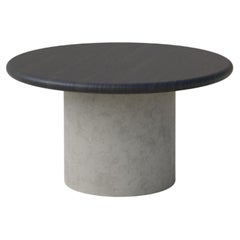 Table basse en forme de goutte d'eau, 600, chêne noir / microcrete
