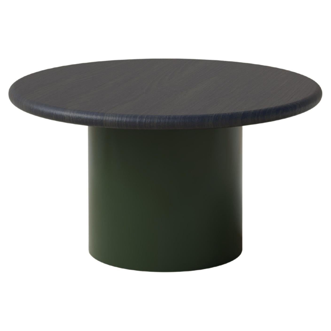 Raindrop Coffee Table, 600, Black Oak / Moss Green For Sale
