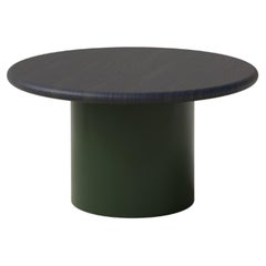 Raindrop Coffee Table, 600, Black Oak / Moss Green