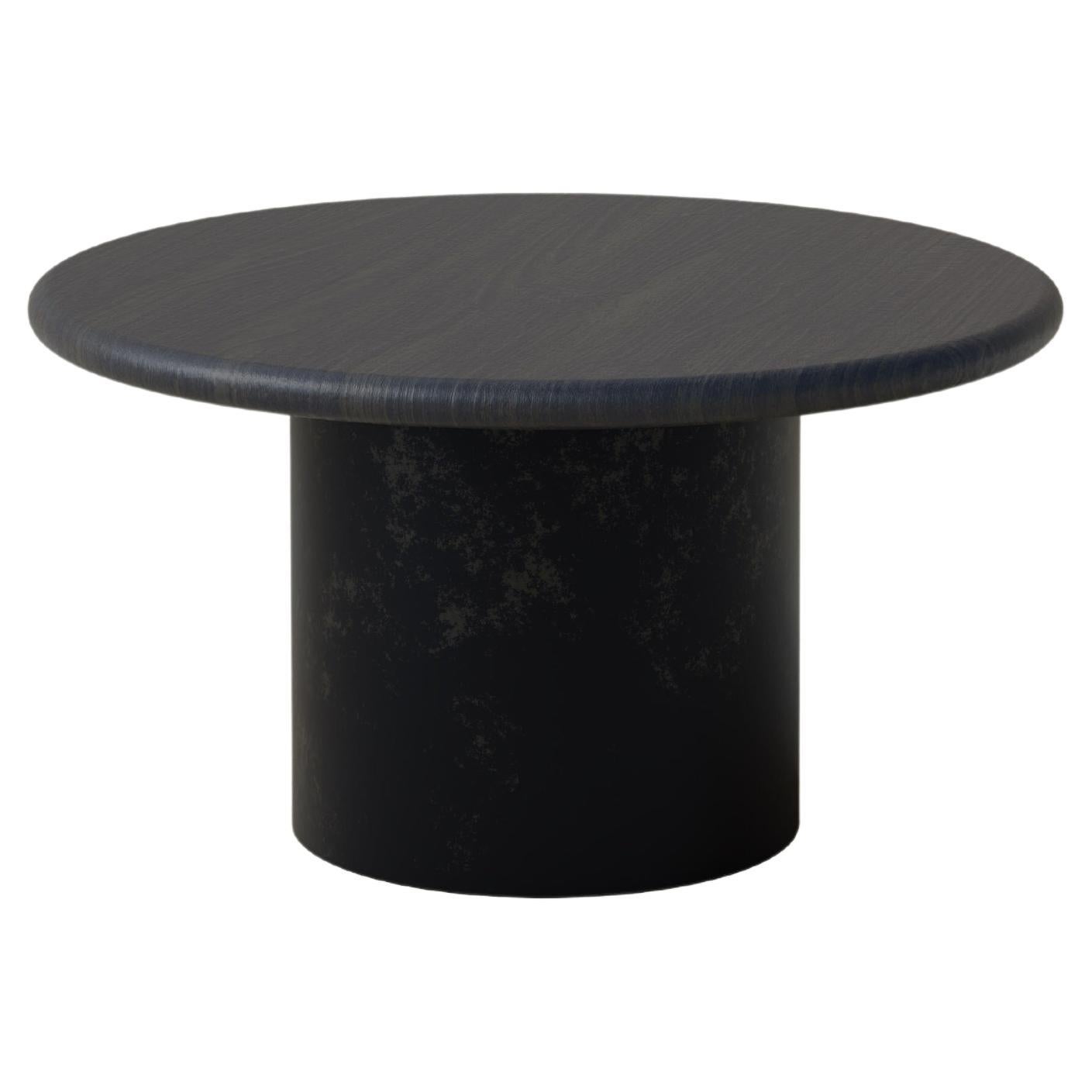 Table basse en forme de goutte d'eau, 600, chêne noir / patiné