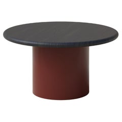Raindrop Coffee Table, 600, Black Oak / Terracotta