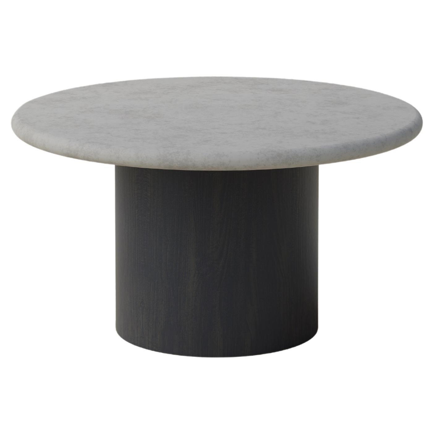Raindrop Coffee Table, 600, Microcrete / Black Oak For Sale