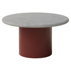 Raindrop Coffee Table, 600, Microcrete / Terracotta