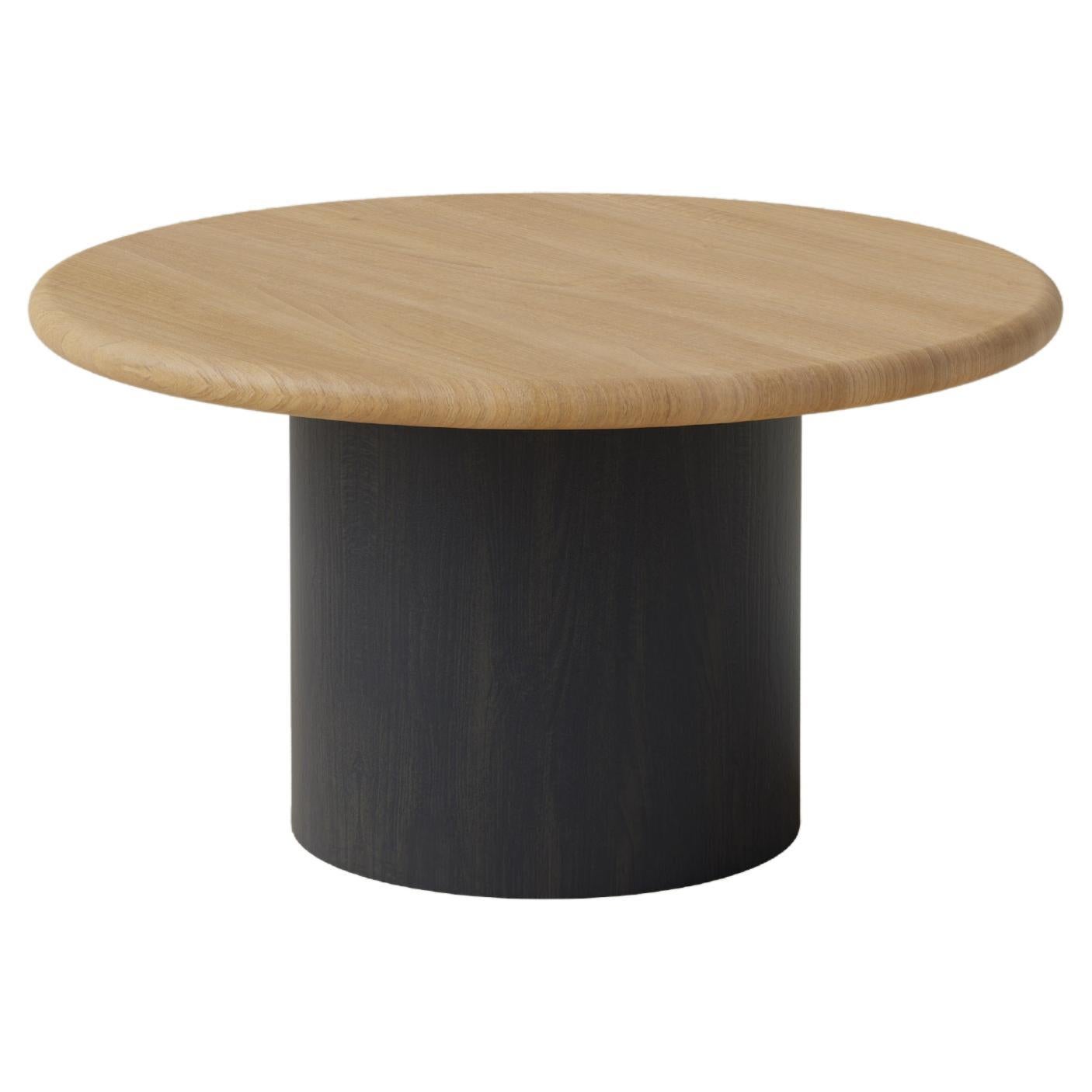 Raindrop Coffee Table, 600, Oak / Black Oak
