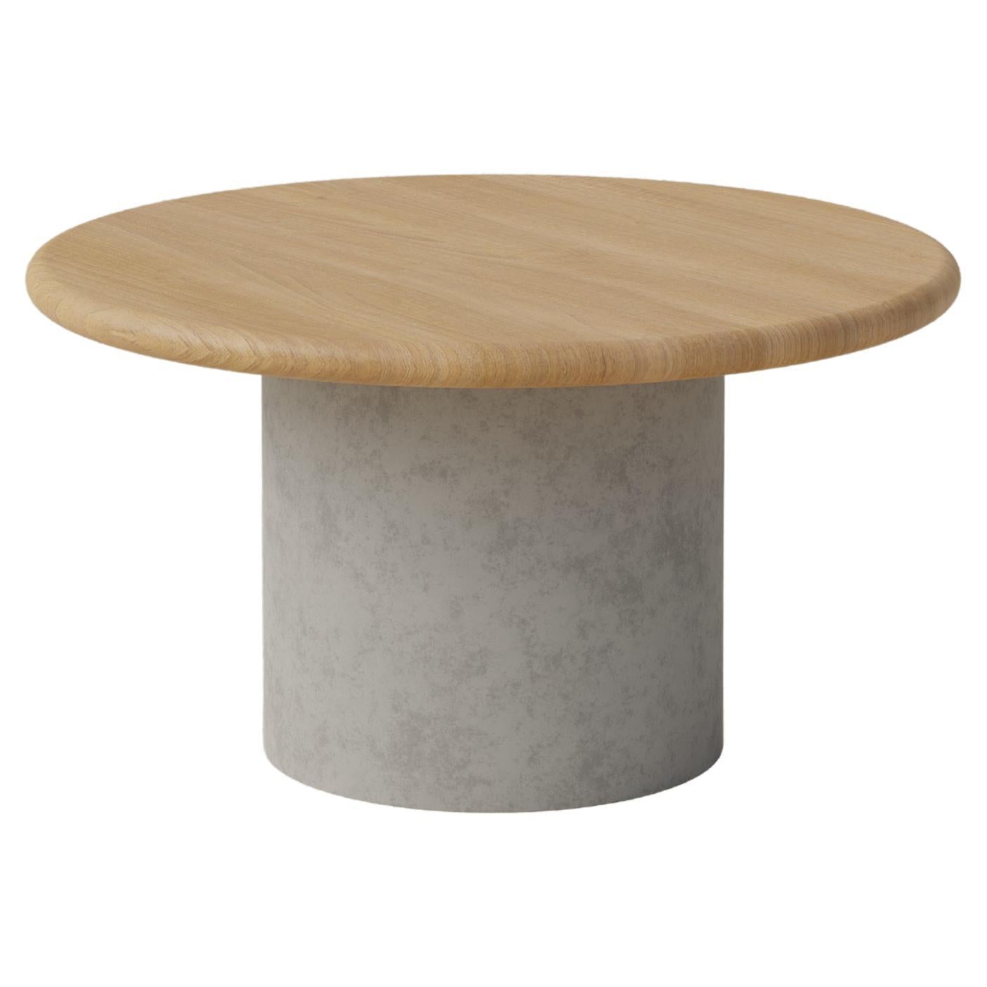 Raindrop Coffee Table, 600, Oak / Microcrete For Sale