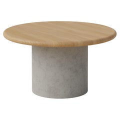 Raindrop Coffee Table, 600, Oak / Microcrete